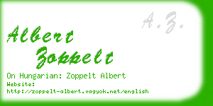 albert zoppelt business card